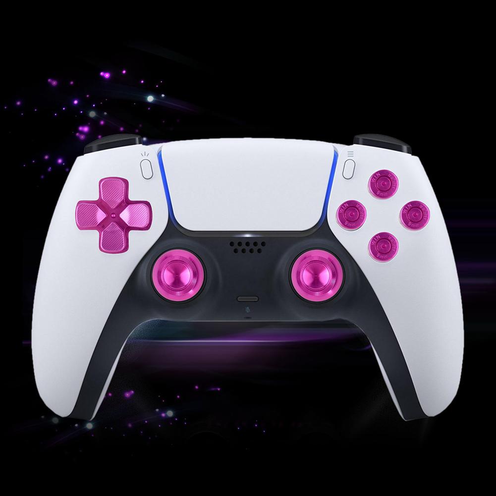 Aluminum Alloy Gamepad Replacement Button Set Handle Joystick Modified Accessories Compatible For Ps5