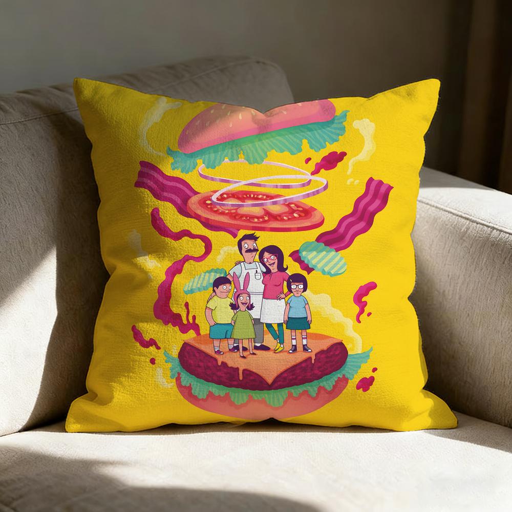 Bob's B-Burgers Anime Pillow Case Pillowcase, Double-sided Printed, Sofa Cushion, Bedroom Headboard Pillow