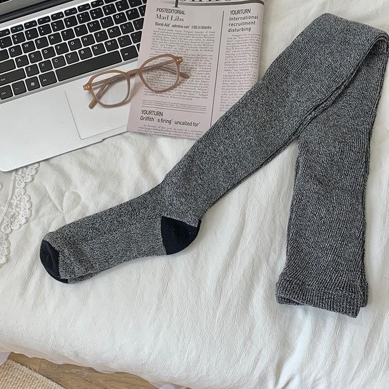 6 Colors Winter Pantyhose Women Fashion Korean Style Wool Catton Warmer Tights Slim Leg Stretch Bottom Thigh Stockings Girls