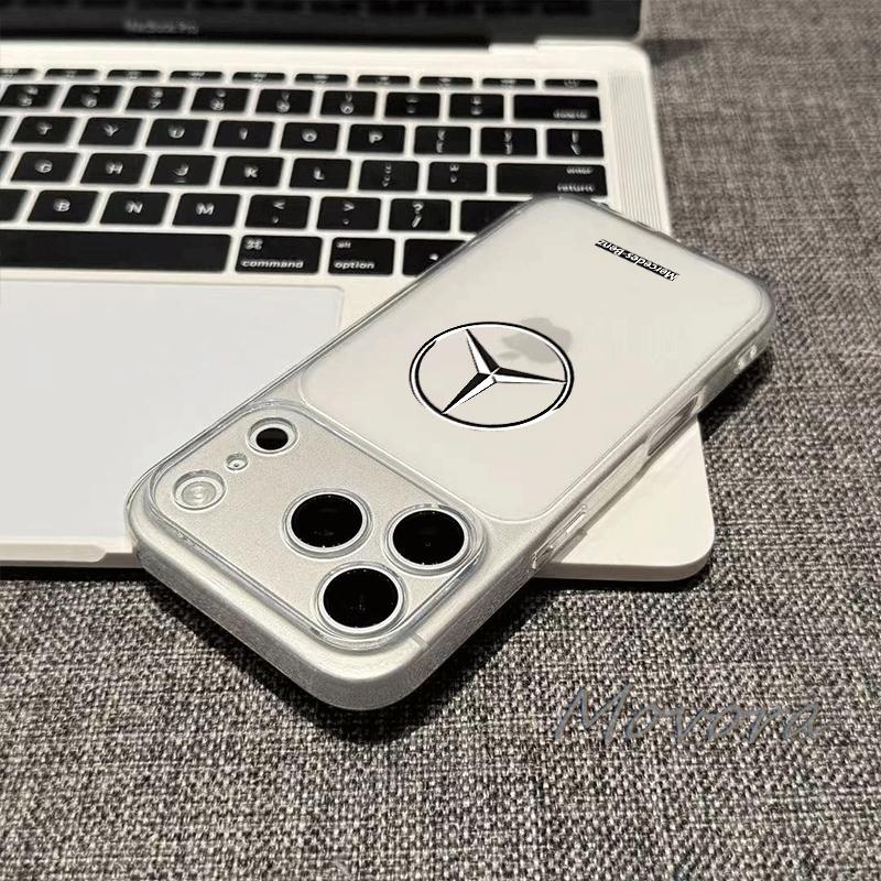 For Mercedes Benz AMG Car Backs For IPhone 17 16 15 14 13 12 11 Pro Max Plus Pro Corrugated Shockproof Matte Phone Cover Sticker UD4