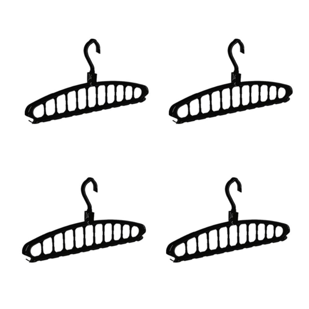 4PCS Non-slip Clothes Hanging Rack Rotatable Hook Drying Clothes Rack  Dormitory чёрный