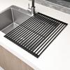 Silicone Silicone Over Sink Dish Drainer Roll Up Drain Basket Drain Grille  Kitchen Sink