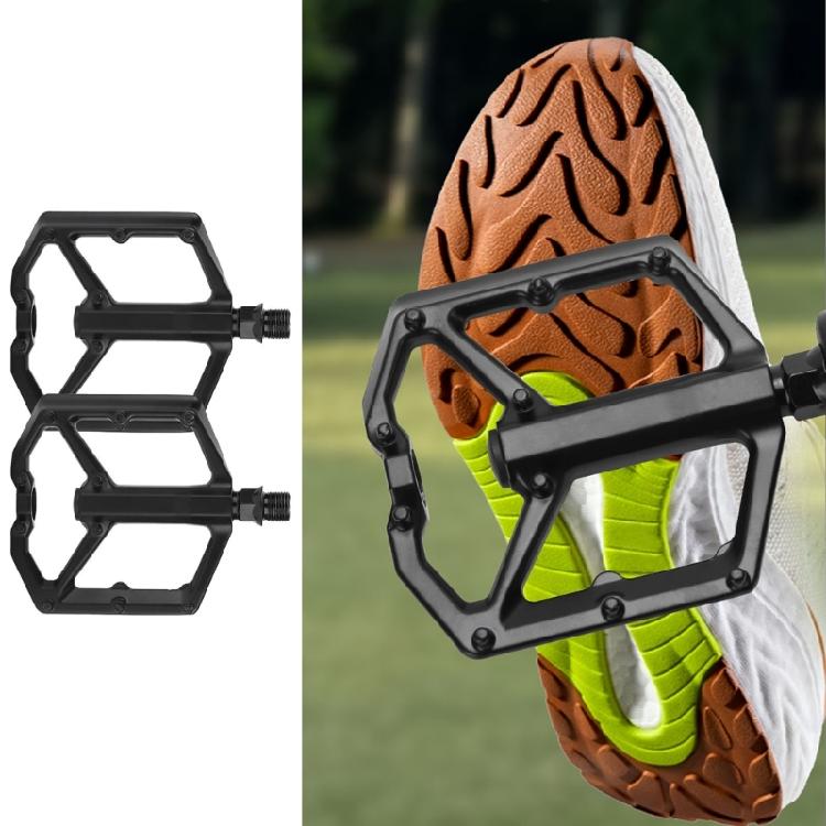 2 Bearings Wide Flat Cycling Pedals Nonslip Road Bicycles Pedals Aluminum Alloy Mountain Bicycles Pedals Enduring