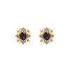 French Retro Court Style Geometric Oval Stud Earrings, Niche Simple And High-End Diamond-Encrusted Earrings For Women