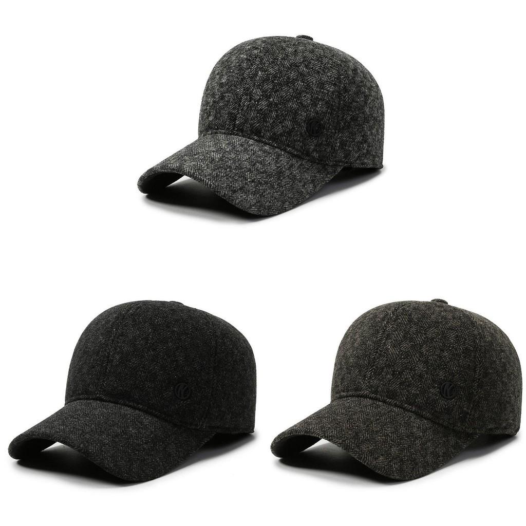Baseball Lattice Pattern Cap Ear Protecting Peaked Caps Fashion Gift Headwear