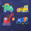 Summer New Boys T-Shirt Children's Engineering Vehicle Printed Sweatshirt Medium and Child Short Sleeves