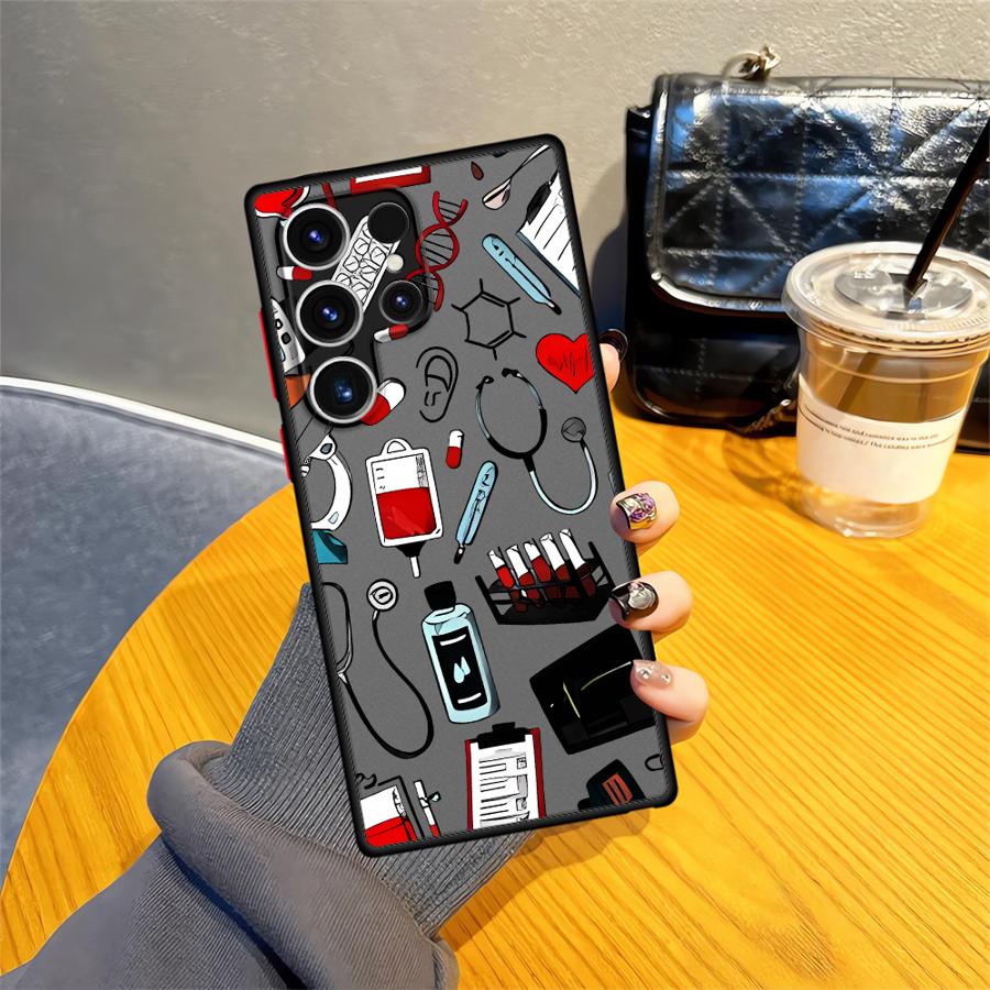 Cool Nurse Medicine Funda Back Phone Cover Case for Samsung Galaxy S22 S23 FE S25 Ultra S26 S24 Plus S20 FE Note 20 Ultra 10+