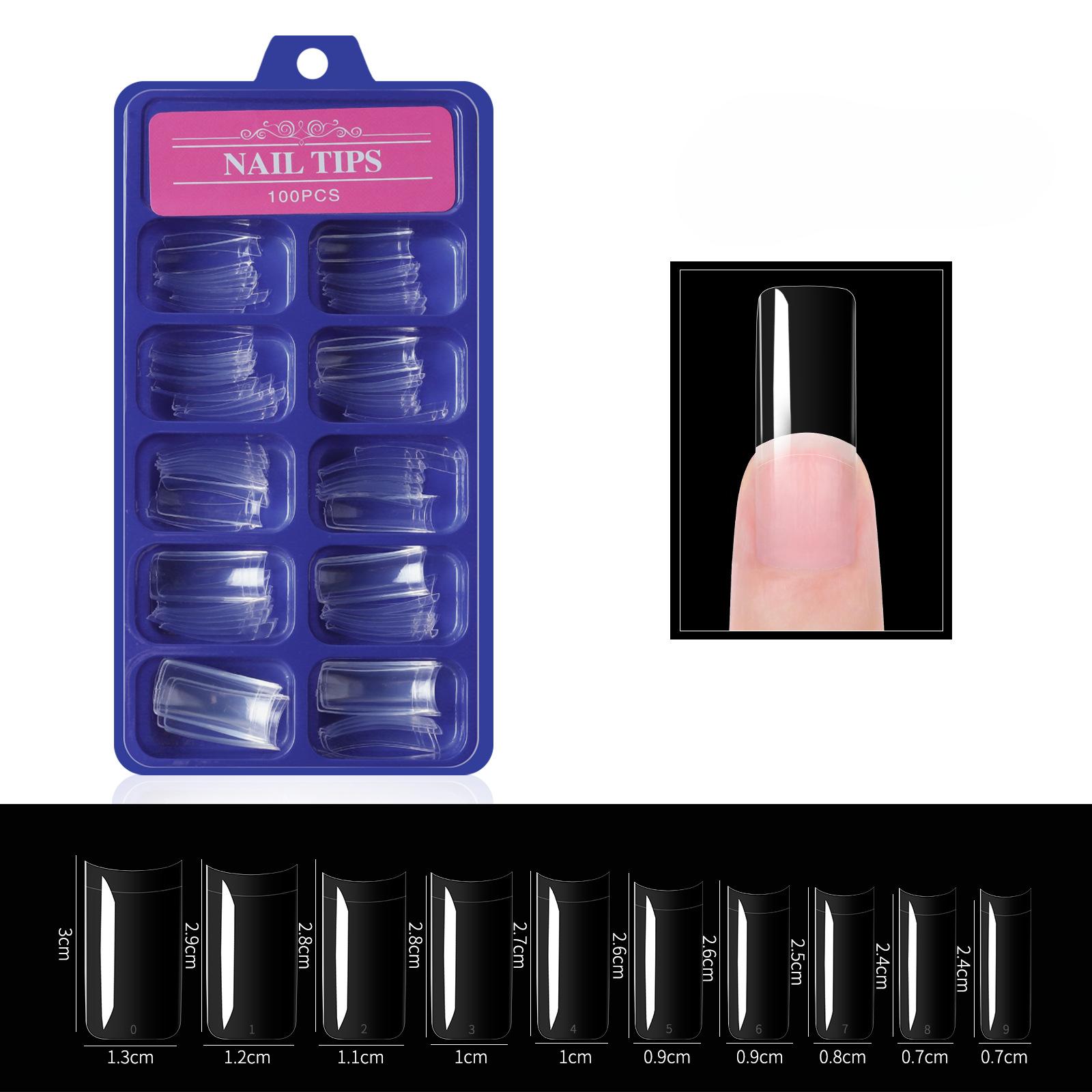 

100 шт. блистерная коробка Armor Piece, маникюрный французский ноготь Piece, искусственный ноготь Full Sticker Half Sticker Nail Piece Diy Nail Piece