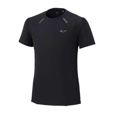 Running Wear Dry Aeroflow Highly XL T-shirt, Breathable, J2MAD506, Men's, Black,