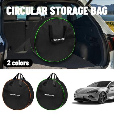 Car Charging Cable Storage Carry Bag Round Charger Cables Carry Bag for AMG W140 W168 W169 W176 W177 GLS GLB EQC CLS SLK A200