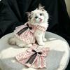 Breathable Sun Protection Princess Dress Cats - Polka Dot Pet Clothing Golden Tabby Orange