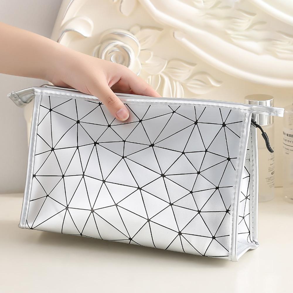 

з 2 Маленькими Сітчастими Кишенями Організатор для Пензлів Водонепроникна Косметичка для Жінки Дівчат SILVER-L