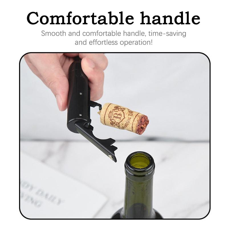 Safety Air Pump Wine Bottle Opener With Foil Cutter Wine Stainless Steel Pin Wine Air Pressure Cork Remover