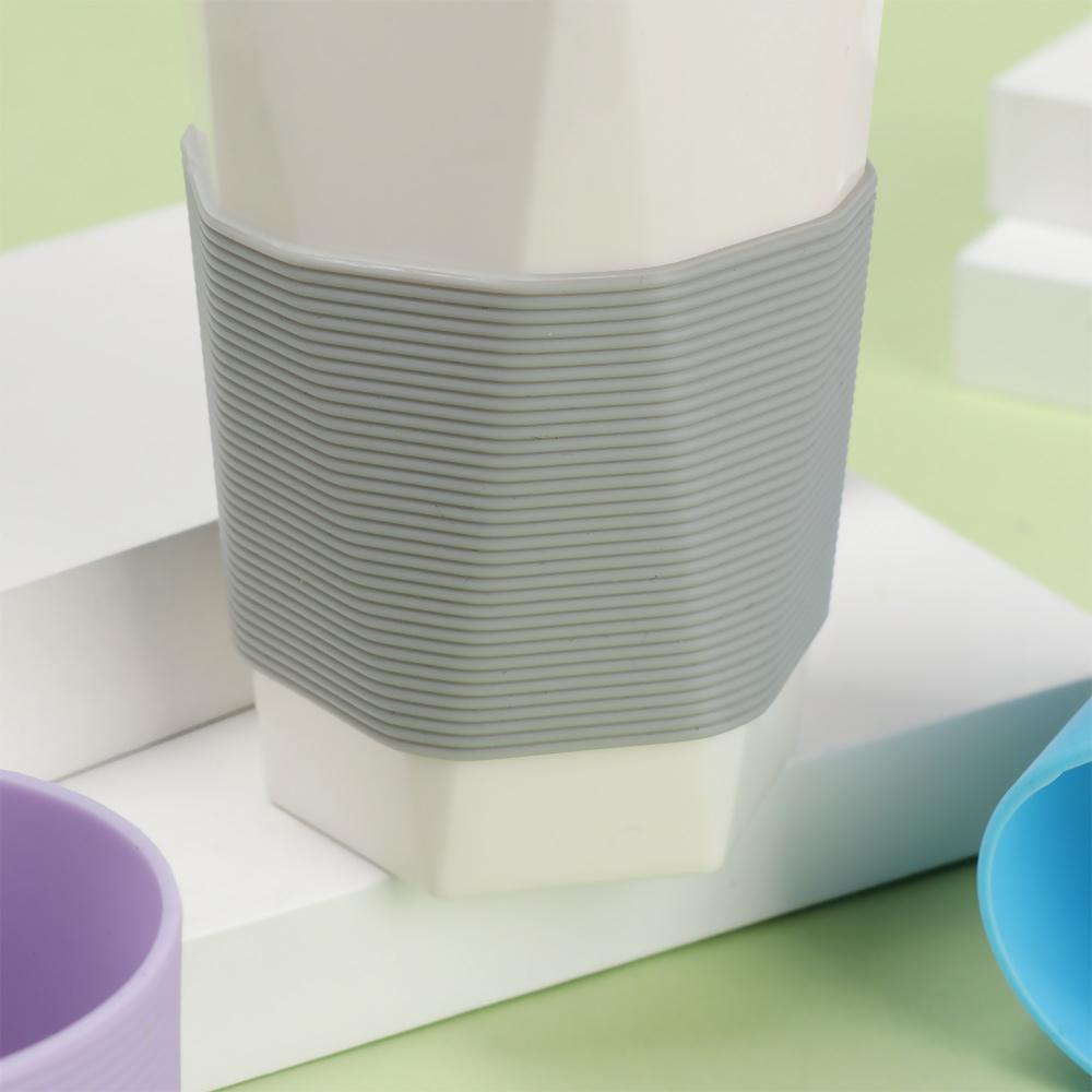 1Pc Silicone Cup Sleeve Heat Insulation Bottle Sleeves Non-slip Mug Sleeve Glass Bottle Cover For Mugs Ceramic Coffee Cups Wrap