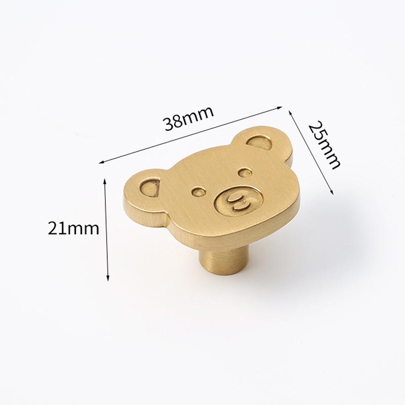 Brass Children Cartoon Cabinet Handle Furniture Handles for Cabinets and Drawers Luxury Wardrobe Dresser Pull Door Knobs