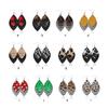 Leopard Print Earrings Woman Pendants Fashion Accessory Girl Jewelry Pendant Body Adornment Dual-layer Leather Ears Drops