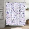 Colorful Polka Dot Shower Curtain for Bathroom Decor Pink Blue White Printed Waterproof Fabric with Metal Grommets Size 72x84 In