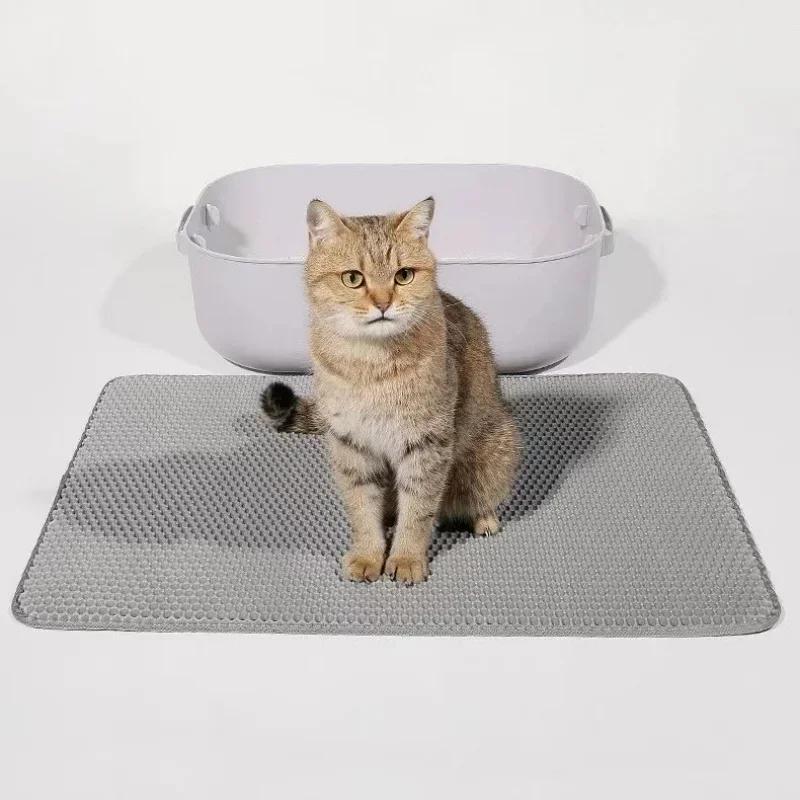 Large Size Cat Litter Mat Pet Toilet Waterproof Double-layer Anti Slip Sand Cat Washable Mat Cleaning Mat Pet Cleaning Products