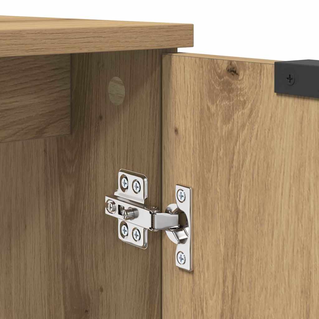 Bathroom Cabinet Set with Shelf Artisan Oak Wood Based Material