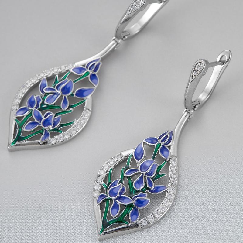 New Personalized Hollow Design Flower Hanging Earrings, Ladies' Fresh and Elegant Temperament Accessories Jewelry