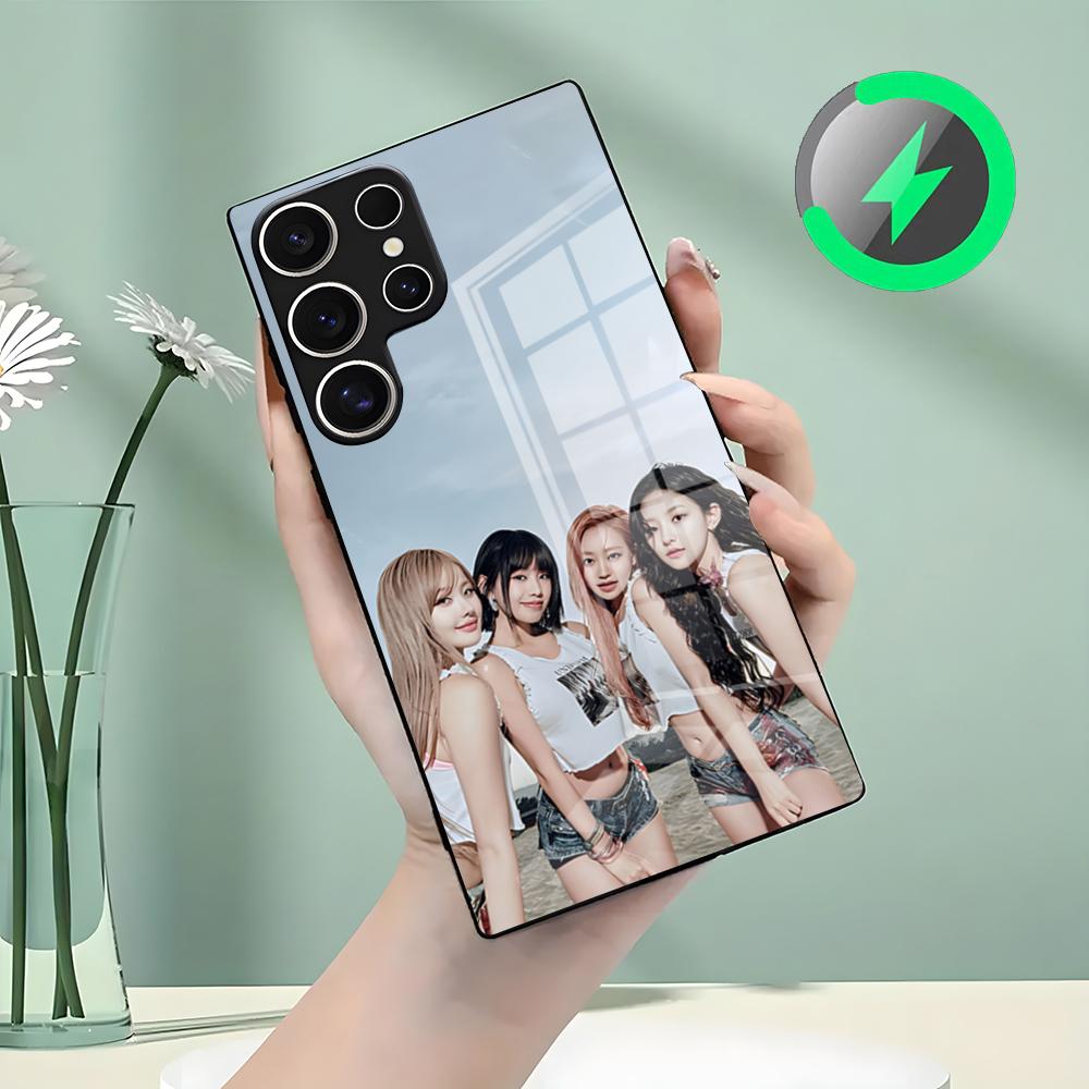 Kpop Girl Group Kiss Of Life Phone Case For Samsung S26 S25 S24 S23 S22 S21 S20 Edge Ultra Plus FE For Magsafe Glass Case