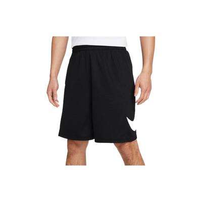 Pantalones Cortos Deportivos Transpirables con Cordón y Logo Grande de Color Sólido para Hombre, Parte Inferior Negro DN4011-010