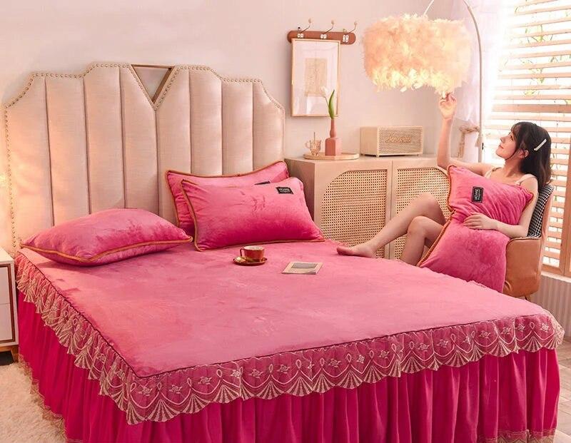 

Зимняя теплая простыня на резинке, защитный чехол для матраса, супер мягкая простыня для двуспальной кровати королевского размера