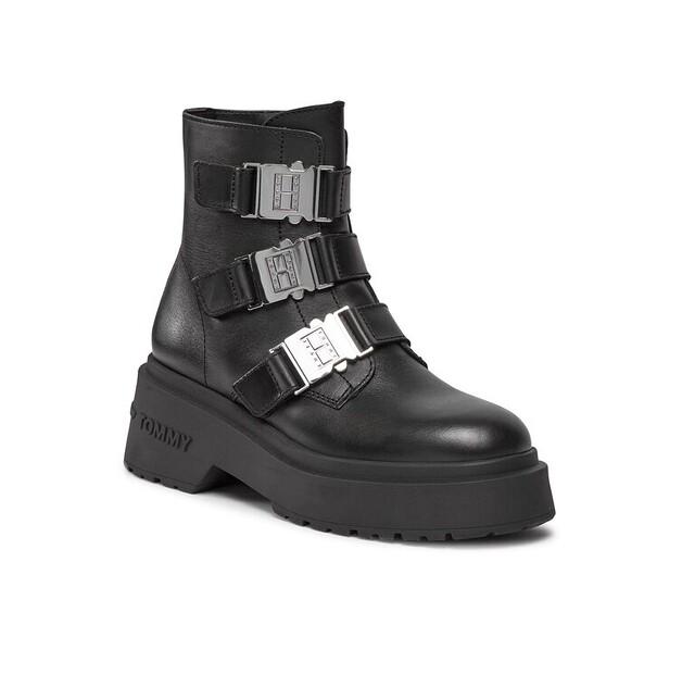 Ankle Boots Tommy Jeans Tjw Chunky Boot Hardware EN0EN02443, Black