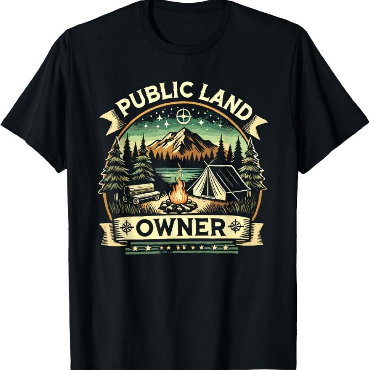 

Public Land Owner Outdoor Camping T-Shirt XXXXXL чорний