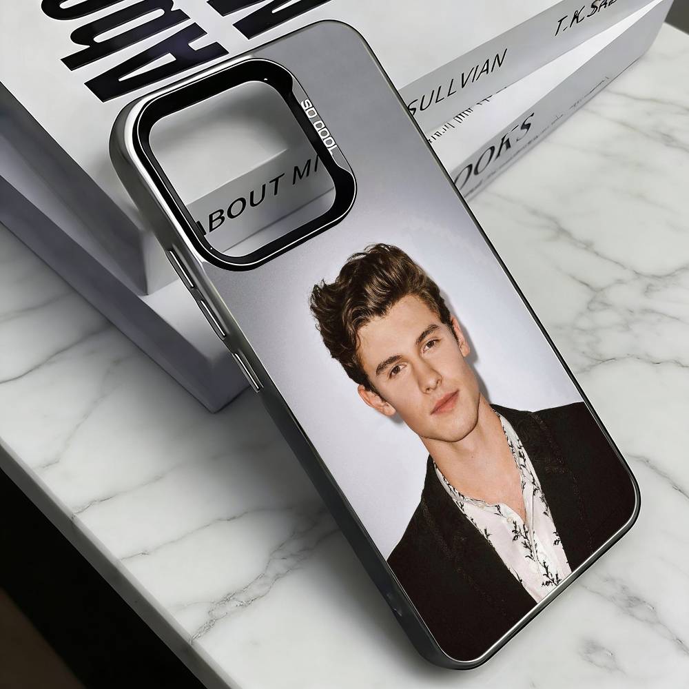 S-Shawn M-Mendes  Phone Case For iPhone 17,16,15,14,13,12,11 Plus,Pro Max,XS,Colored Silver Plated Inside Cover