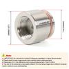 O2 Sensor Bung O2 Sensor Adapter M18x1.5 Oxygen Sensor Nut Weld Bung Plug Stainless Steel Curve Notched Universal Auto Parts
