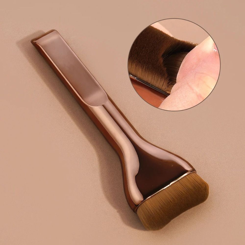 2Pcs Synthetic Bristle Ultra Thin Foundation Brush Set Face Makeup Tool  Beauty Routine
