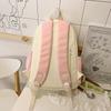 Women's Large Capacity Backpack Color Block Schoolbag for Primary and Secondary School Students