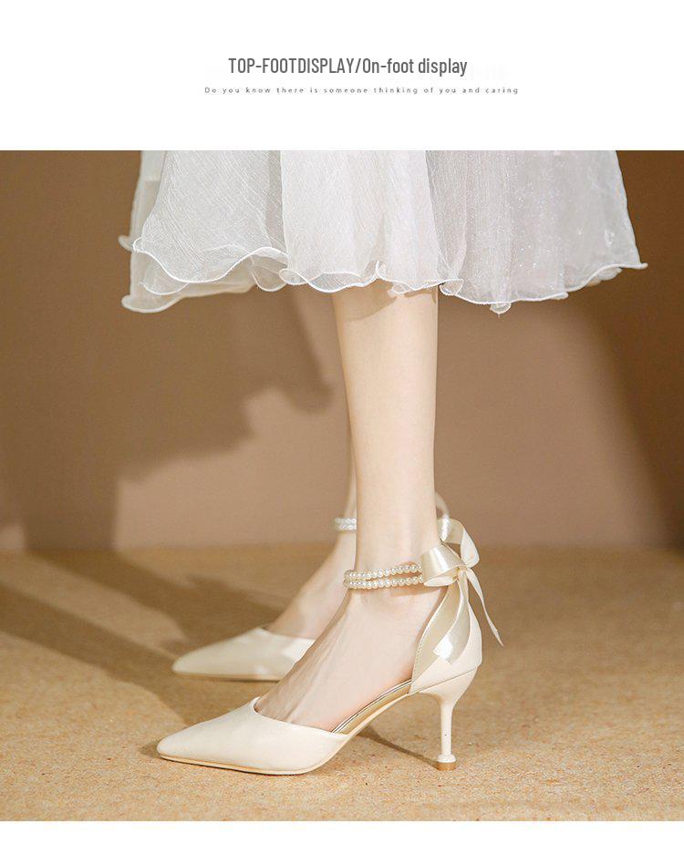 2025 Summer Stiletto One-Strap D'Orsay Heels - Elegant Bridesmaid Sandals