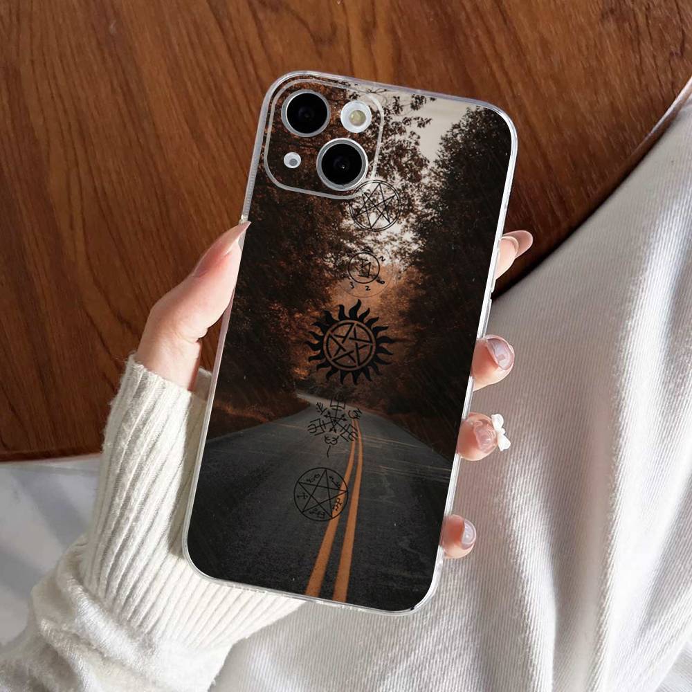 TV series Supernatural Silicone Phone Case Material For iPhone 17 16 15 11 12 13 14 Pro Max Mini Plus Soft TPU iPhone 12 pro