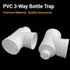 Durable Bottle Shaped Three Way Joint PVC Drain Accessory Standard Pipe Adapter Wearproof Y Shape Garden Water Pipe Connector