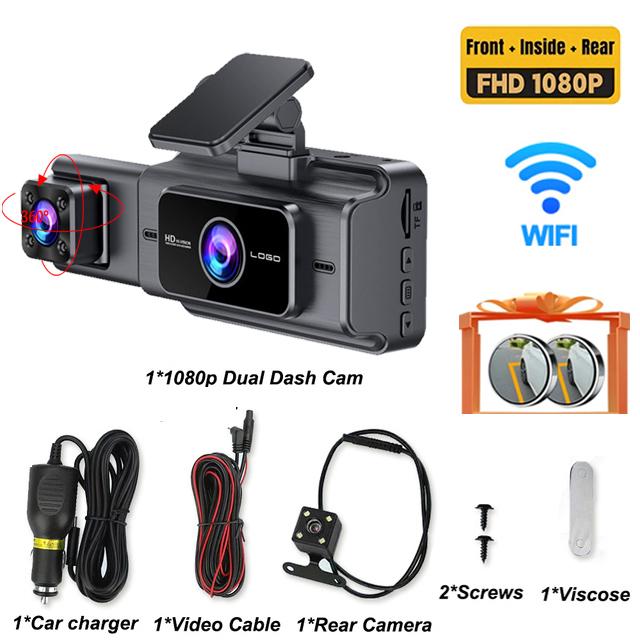 

Автомобильный видеорегистратор 3-канальный 1080P видеорегистратор для автомобилей камера WIFI видеорегистратор камера заднего вида для транспортного средства черный ящик автомобильный аксессуар NONE