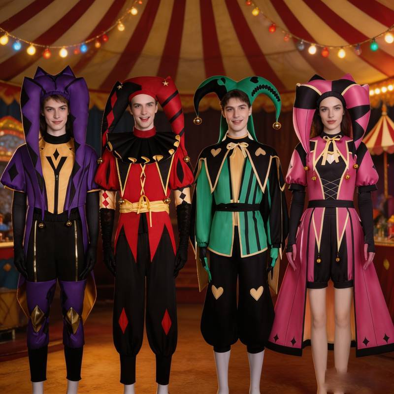 The Freak Circus Tfc Jester Cosplay Outfit With Soft Fabric For Cosplay Parties And Events