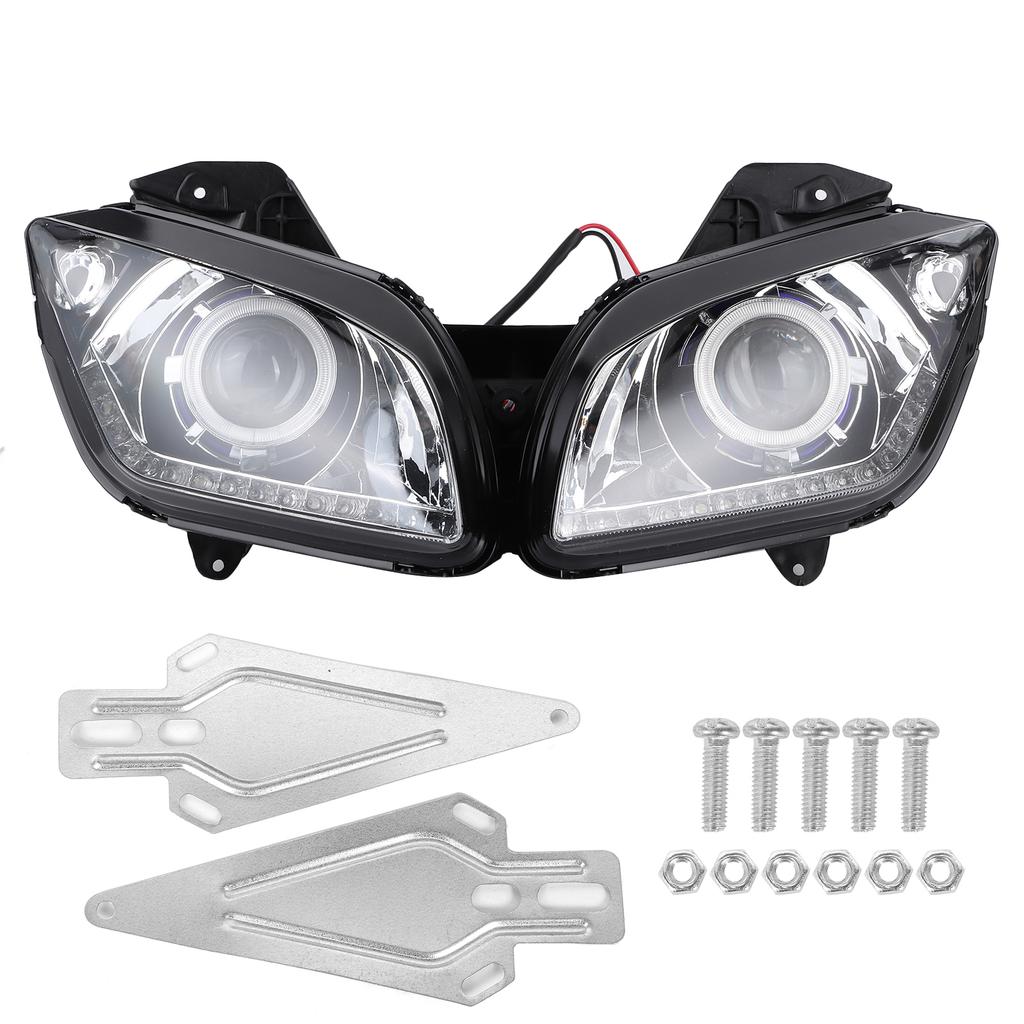 LED Headlight Assembly Bright White Angel Eyes High Low Beam Fit for R15 2012?2016