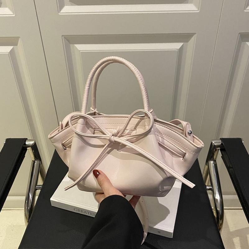 Yogodlns Women's Candy Color Bow Decor Summer Casual Crossbody Bag with Adjustable Strap ,Versatile PU Leather Small Shoulder Bag for Daily Use