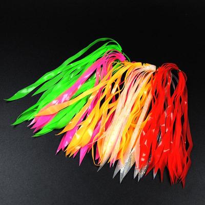 50 Pcs Luminous Silicone Streamer Red Orange Green Pink Silicone Skirts for Spinnerbait Buzzbait Rubber Jig Lures Squid Skirts