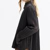 Pleats Me Curve Line Stand Collar Pleated Texture Jacket Ppjkw025011