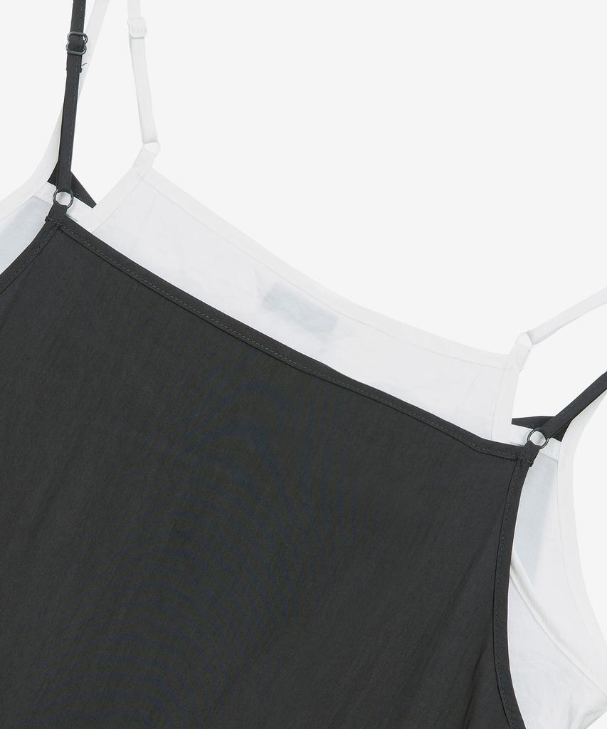 Mind Bridge Woman [W] Layered Sleeveless Dark Gray Long Dress