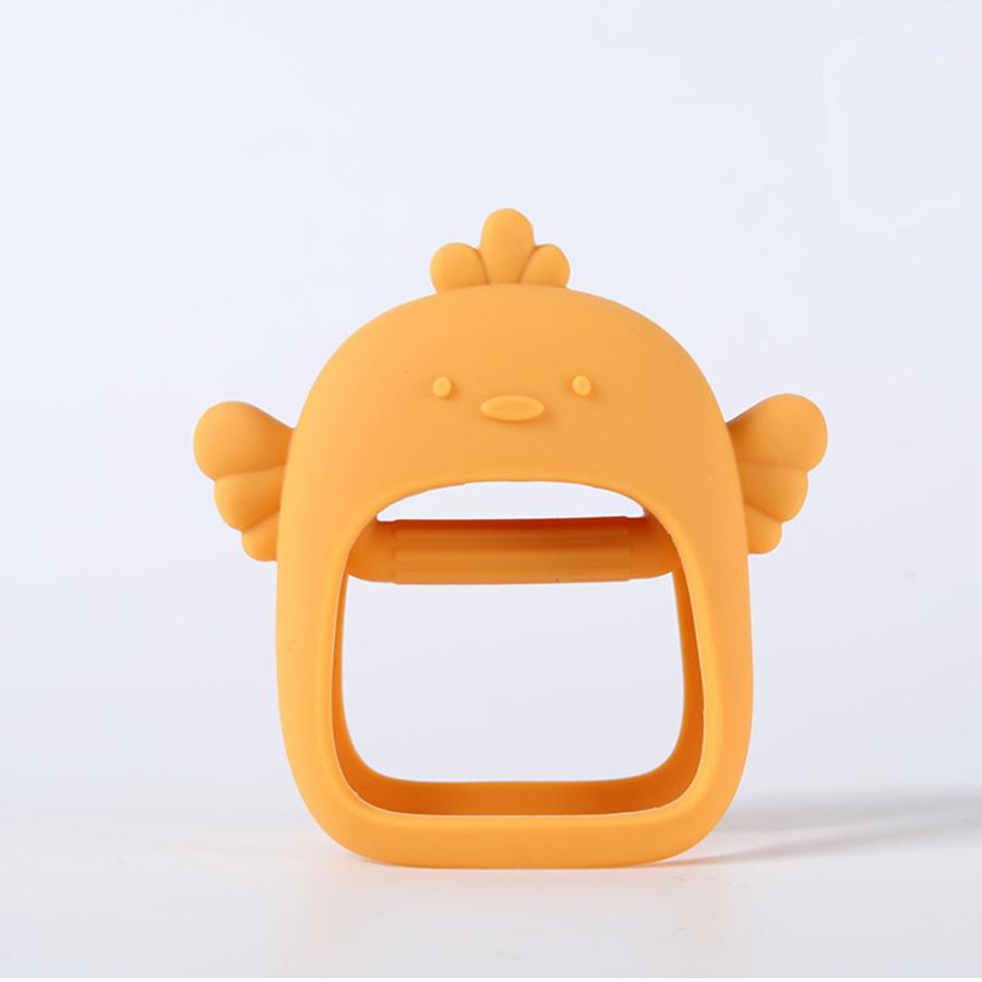 Not fall off silicone baby teething toys baby hand held teether pacifier breastfeeding baby newborn teething toys