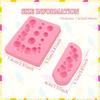 Hemispherical Pearl Ball Fondant Molds 2pcs, Heart Shape Bubble Cake Decorating Chocolate Silicone Molds for Cupcake Toppers, Desserts, Marzipan,