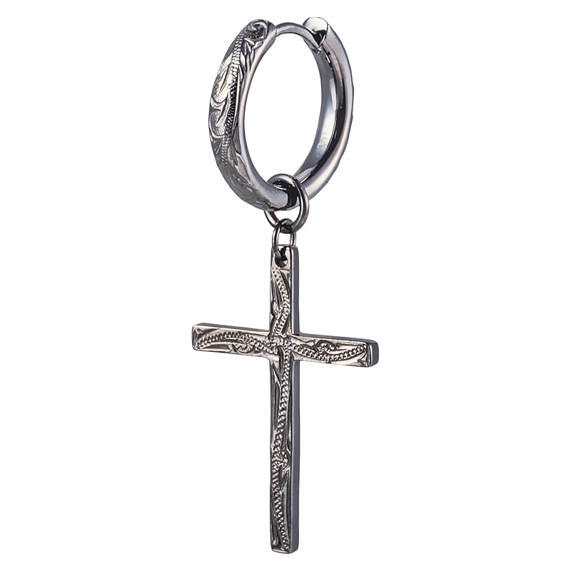 

[Cisst Liber] Hawaiian Jewelry earrings men s ladies cross cross cross earrings brand Does not rust Leave it on surgical stainless steel stainless