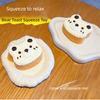 Little Bear Toast Squeeze Toys Keychain Slow Rising Squishy Toy Keychain  Bag Pendant