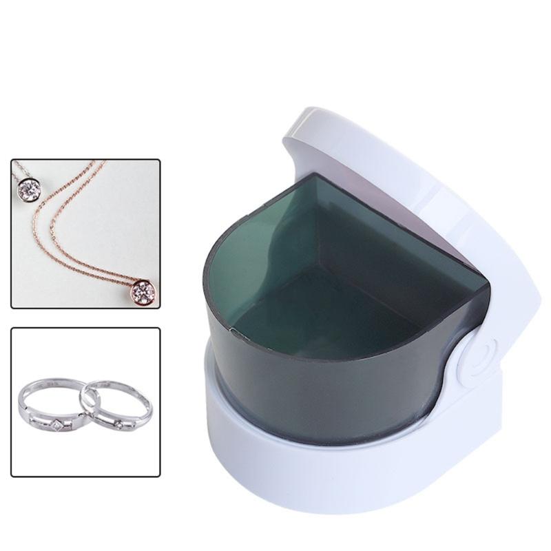 Portable Jewelry Cleaner Home Cleaning Machine Mini Cleaner Small Items Washing Machine Glasses Cleaning Device