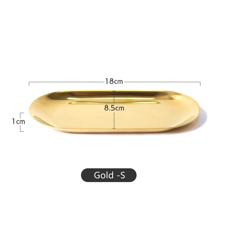 

Современная металлическая тарелка из розового золота, нержавеющая сталь, серебристый овальный поднос для хранения, подставка для украшений, декоративный поднос