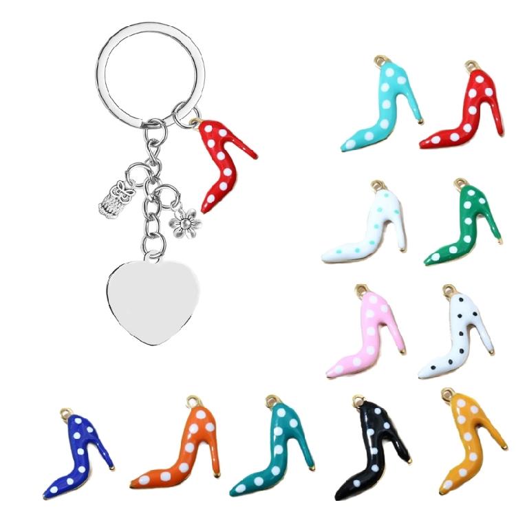 High Heel Shoe Jewelry Charm Stainless Steel Crafting Supplies For Handmade Accessories Key Rings And Bag Ornaments